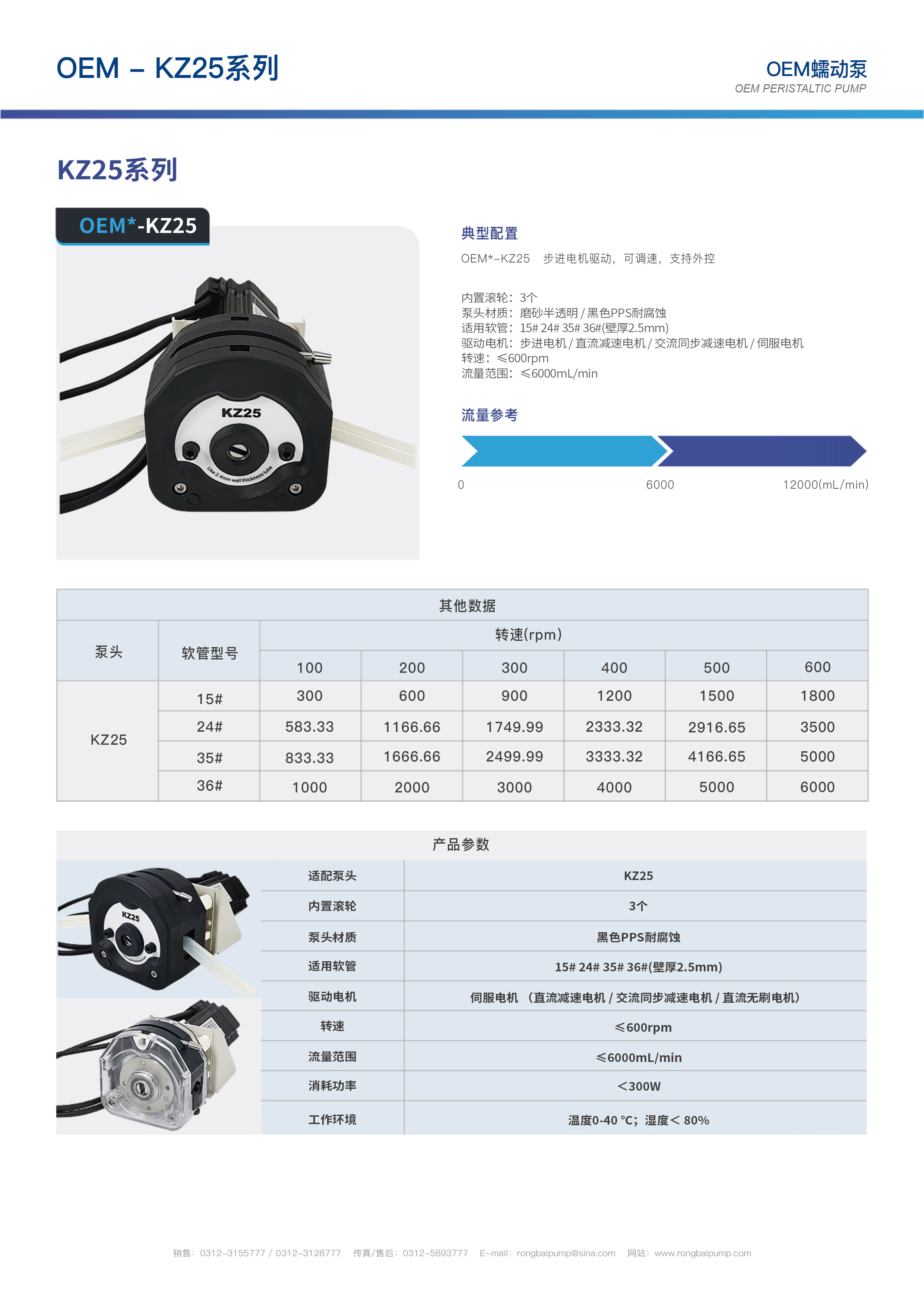 KZ25黑色PPS蠕動泵泵頭畫冊